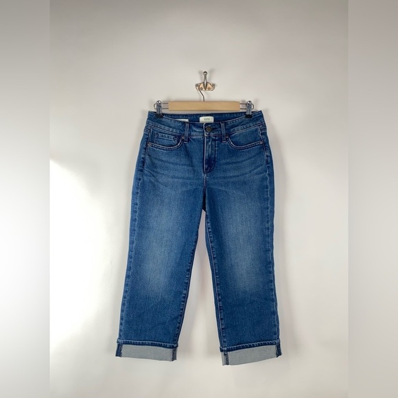 NYDJ Blue Cropped capris Jeans with Stretch sz 4 - Picture 2 of 13